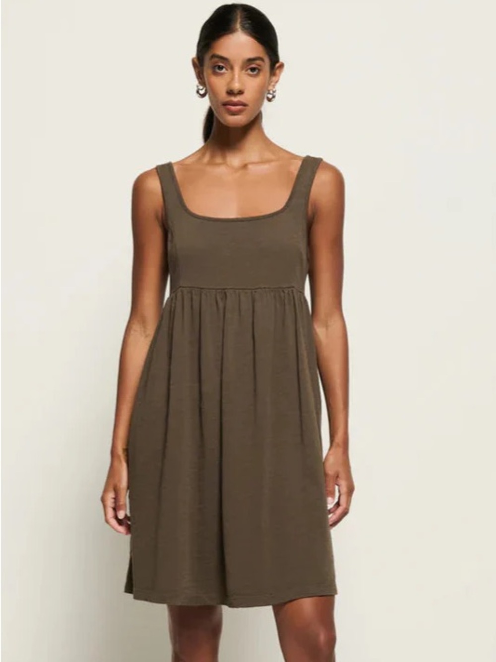 Kitty Baby Doll Dress- Espresso